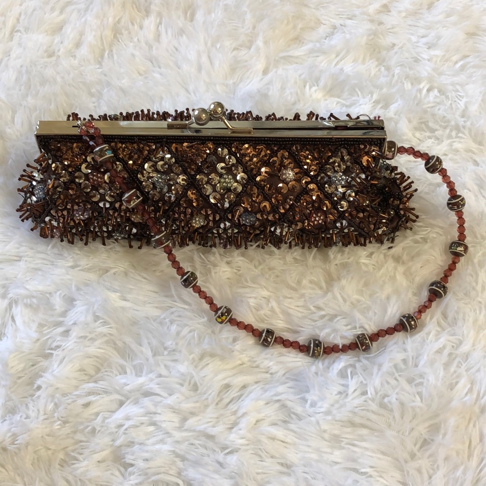 Embellished Metallic Mini Bag